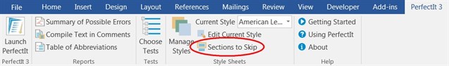 Sections to Skip Ribbon Item