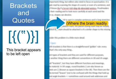 Brackets and quotes